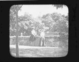 People near pond
