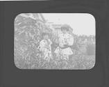 Dryden children in Eastman's garden