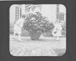 Dryden children in garden playing