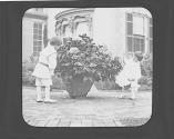 Dryden children in garden