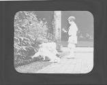 Dryden children in garden