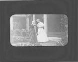 Two women in garden