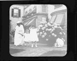 Dryden children, maid and Watson Newhall in Terrace Garden