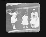 Dryden children, maid and Watson Newhall in Terrace Garden