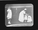 Dryden children, maid and Watson Newhall in Terrace Garden