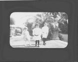 Dryden children and Watson Newhall on lawn