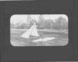 Tent in garden