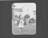 Child on lawn