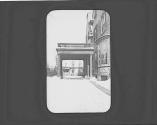 Porte cochere in snow
