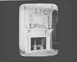 Fireplace in dining room
