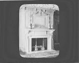 Fireplace in dining room