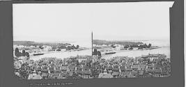 Vue de la ville et du lac de Geneve