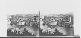 Geneve, vue des hauteurs de Saint-Jean (Suisse)