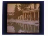 [Poolside building]