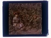 [Indian girl with peaches]
