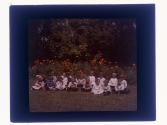 Children with Oriental poppies