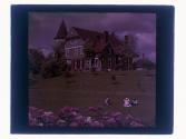 [Children in yard house in backround]