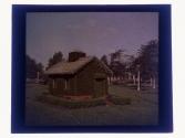 [Building covered by vegetation]