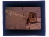 [Trolley car in winter]