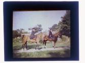 [Two women on horseback]