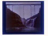 [Genesee River falls, bridge at Portageville]