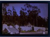 [View of stairs plants and fountain]