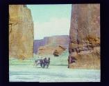 [Wagon in canyon]