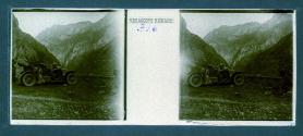 [Woman in car in mountains]
