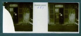 [Man in doorway of Chef De Gare]
