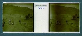 [Woman and guide in valley]