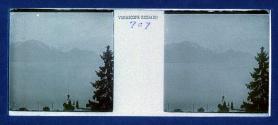 [View of water and snow covered mountains]