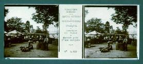 EMPIRE OTTOMAN CONSTANTINOPLE STAMBOUL Quatier du Bazar Marche pres d'