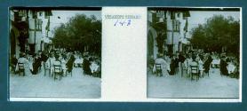 [People seated in hotel cafe]