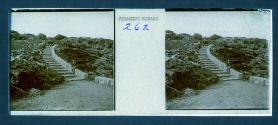 [Man seated on stone steps]