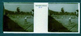 [Doubles tennis match]