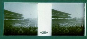 [Band playing at baseball game-Wrigley field(?)]