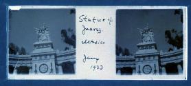 Statue of Juarez Mexico Jany 1933