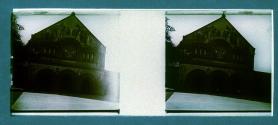 [View of church and mural]