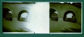 [Arches over road]