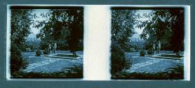 [Two men in garden]