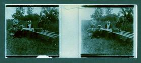 [Five people picnicing]