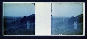[Woman viewing landscape]