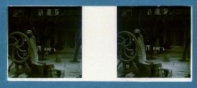 [Man in courtyard]