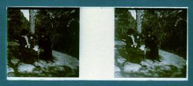 [Two women on bench]