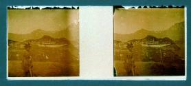 [Double exposure; women on deck / ship on water]