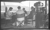 George Eastman and friends dining on ship, Labrador Trip