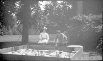Dryden children playing in sand box