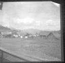 View from train-houses and huts
