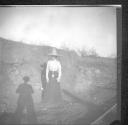 Ellen Andrus Dryden photographed from train