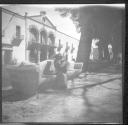 Woman and child sitting on bench
